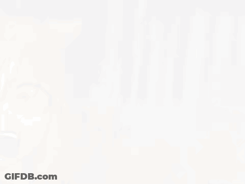 Girl With Mouth Open And Skull Behind GIF