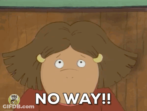Girl With Mouth Open Saying No Way GIF