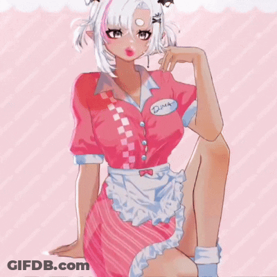 Girl With Name Tag Saying Dim GIF
