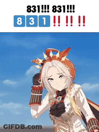 Girl With Number 831 GIF