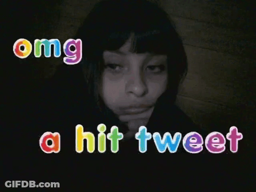 Girl With OMG Hit Tweet GIF
