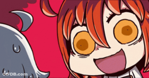 Girl With Orange Hair And Yellow Eyes GIF