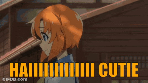 Girl With Orange Hair Saying Haiiiiii Cutie GIF