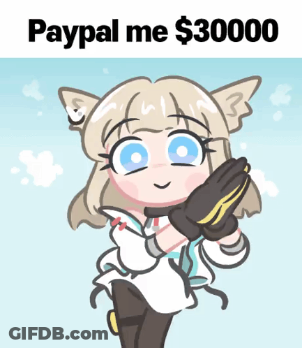 Girl With PayPal Me $30000 GIF