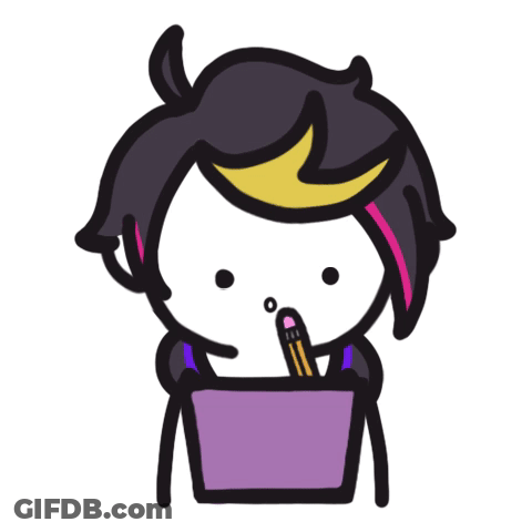 Girl With Pencil In Mouth GIF