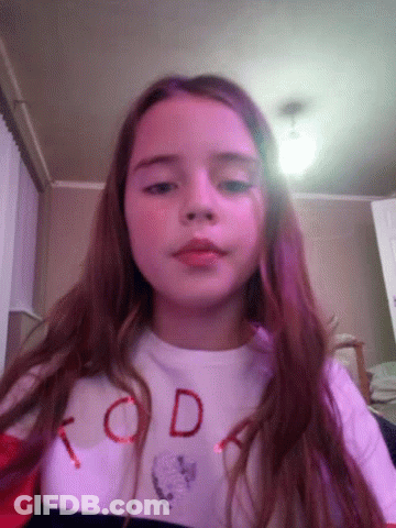 Girl With Pigtails And Backpack Says No Im Not Dramatic GIF