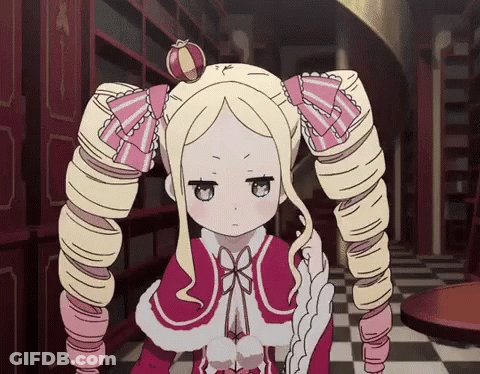 Girl With Pigtails And Crown On Checkered Floor GIF