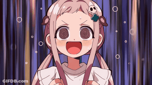 Girl With Pigtails And Skull Making Funny Face GIF