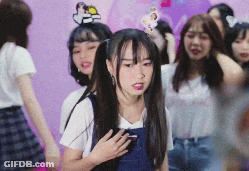 Girl With Pigtails And Sticker Saying A GIF