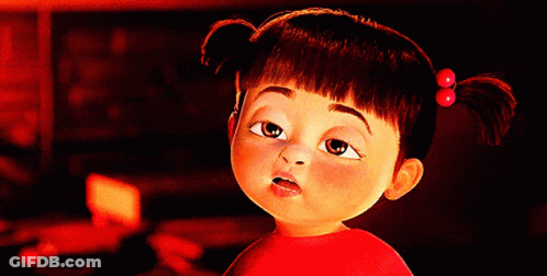 Girl With Pigtails In Red Shirt GIF