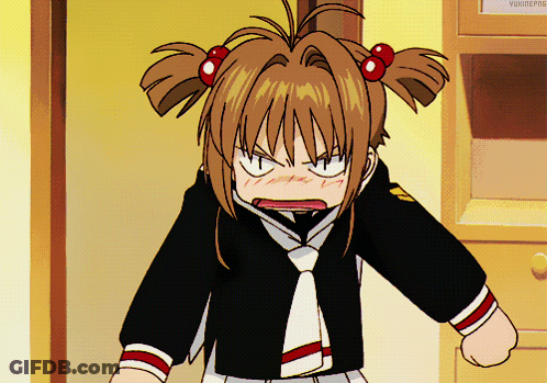 Girl With Pigtails Making Funny Face In Front Of Yukiepis Door GIF