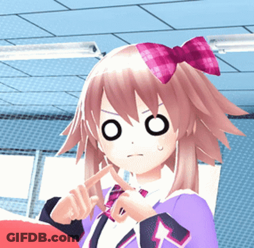 Girl With Pink Bow Surprised GIF