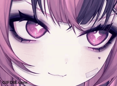 Girl With Pink Eyes GIF