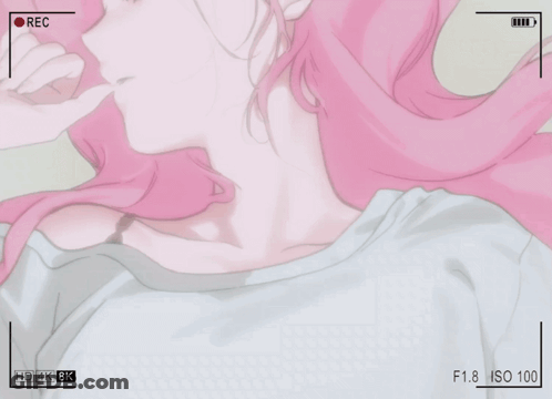 Girl With Pink Hair GIF