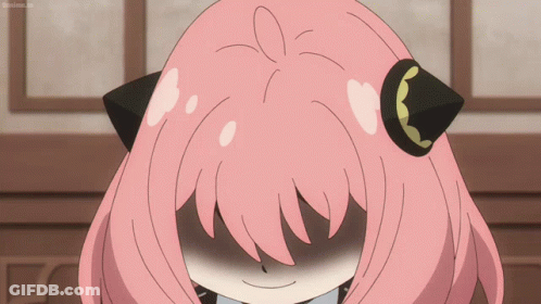 Girl With Pink Hair And Black Ears Smiling GIF