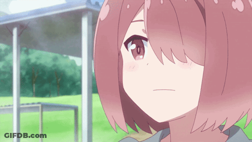 Girl With Pink Hair And Blue Eyes GIF