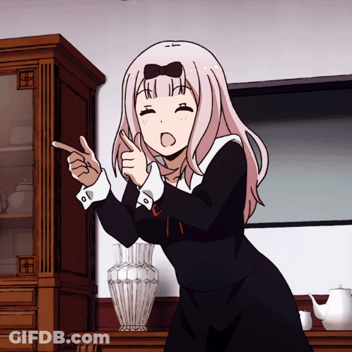 Girl With Pink Hair And Bow Thumbs Up GIF