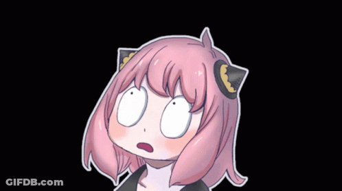 Girl With Pink Hair And Cat Ears Covering Eyes GIF