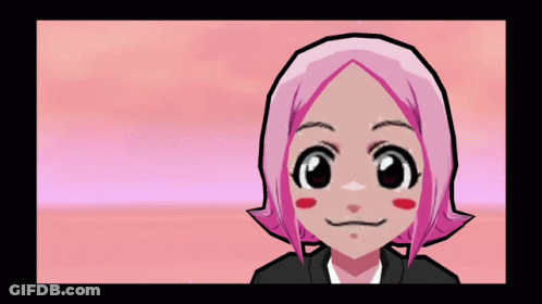 Girl With Pink Hair And Exclamation Point GIF