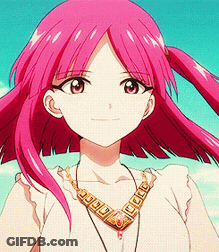 Girl With Pink Hair And G Necklace GIF