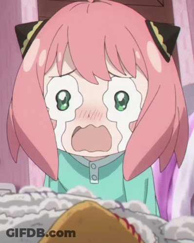Girl With Pink Hair And Green Eyes Crying GIF