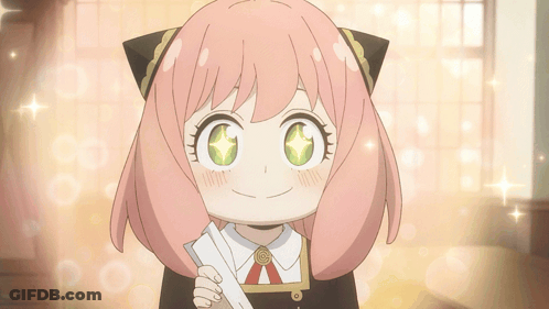 Girl With Pink Hair And Green Eyes Smiling GIF