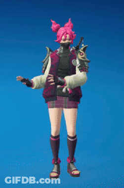 Girl With Pink Hair And Mask GIF