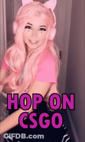 Girl With Pink Hair And Pink Headphones GIF