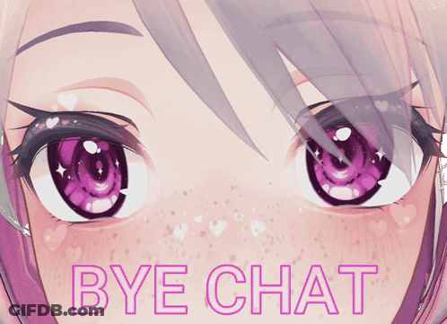 Girl With Pink Hair And Purple Eyes Saying Bye Chat GIF