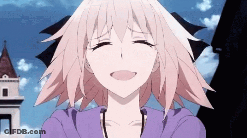 Girl With Pink Hair And Purple Shirt Smiling GIF