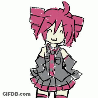 Girl With Pink Hair And Tie GIF