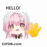 Girl With Pink Hair And Wings Saying Hello GIF