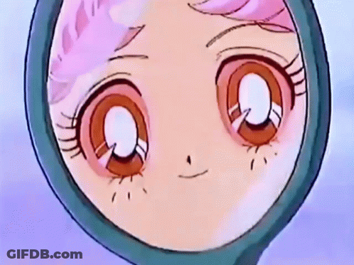 Girl With Pink Hair Close Up GIF