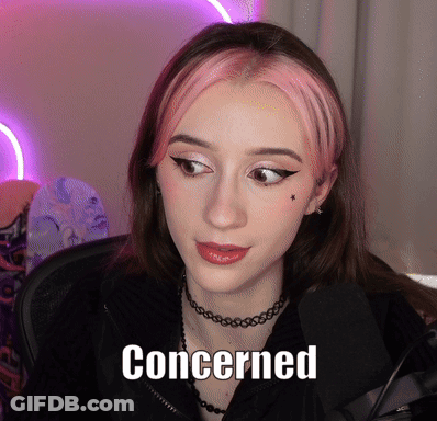 Girl With Pink Hair Concerned GIF