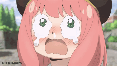 Girl With Pink Hair Crying GIF