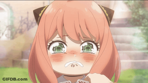 Girl With Pink Hair Crying Tear GIF