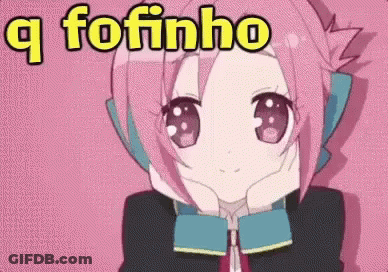Girl With Pink Hair Holding Hand To Face Saying Q Fofinho GIF