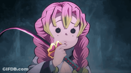 Girl With Pink Hair Holding Sword GIF