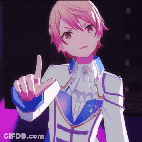 Girl With Pink Hair In White And Blue Jacket GIF