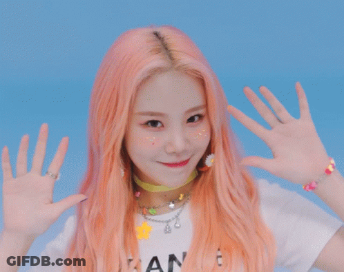 Girl With Pink Hair In White Shirt Saying An GIF