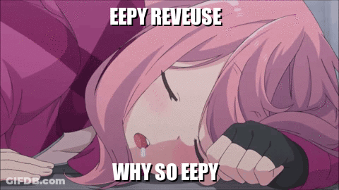 Girl With Pink Hair Laying Down Saying Eepy Revenue Why So Eepy GIF
