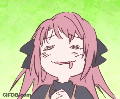 Girl With Pink Hair Making A Face GIF