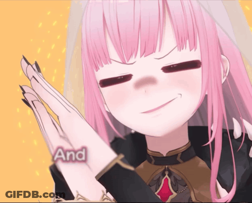 Girl With Pink Hair Making Funny Face And GIF