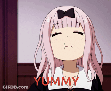 Girl With Pink Hair Making Funny Face Yummy GIF