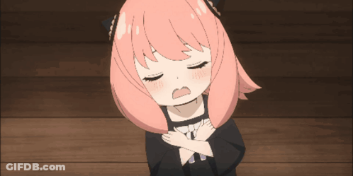 Girl With Pink Hair Making Sad Face Eyes Closed GIF