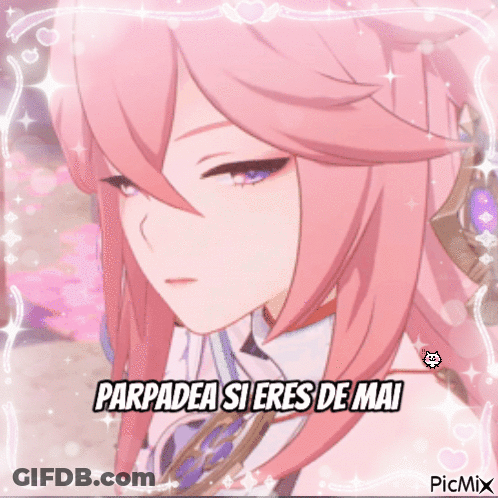 Girl With Pink Hair Parpadea Si Eres De Mai GIF