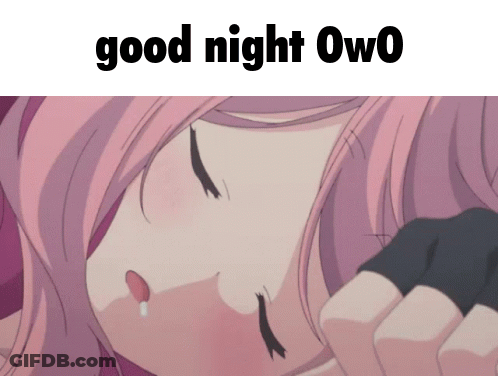Girl With Pink Hair Saying Good Night OwO GIF