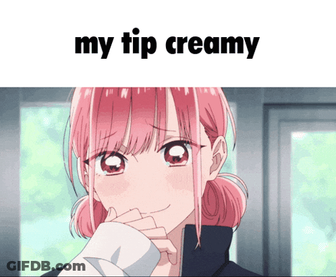 Girl With Pink Hair Saying My Tip Creamy GIF