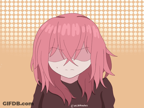 Girl With Pink Hair @Silkedoodles GIF