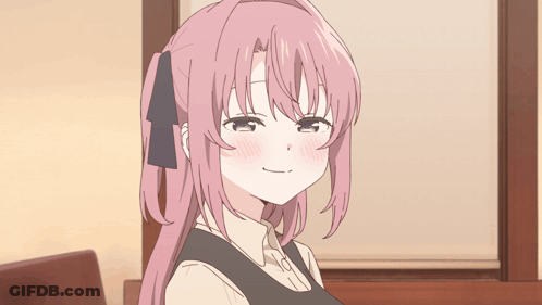 Girl With Pink Hair Smiling And Giving OK Sign GIF